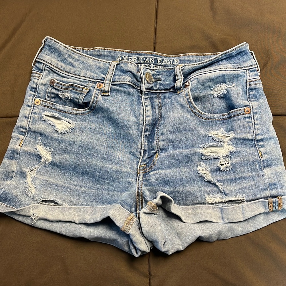 AE High Rise Jean Shorts